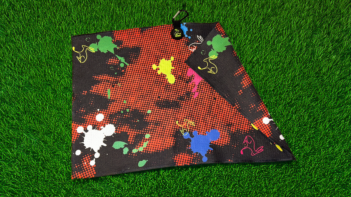 Dirty Towel Black Paint Splatter