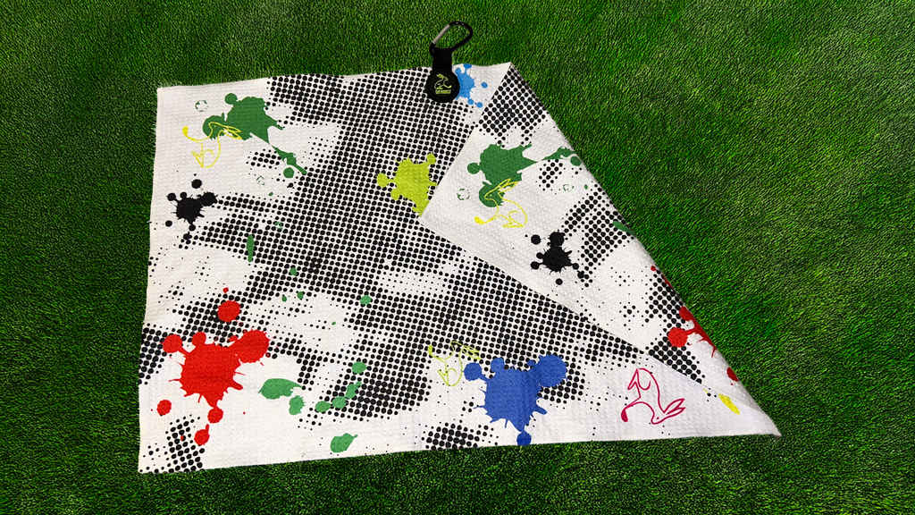 Dirty Towel White Paint Splatter