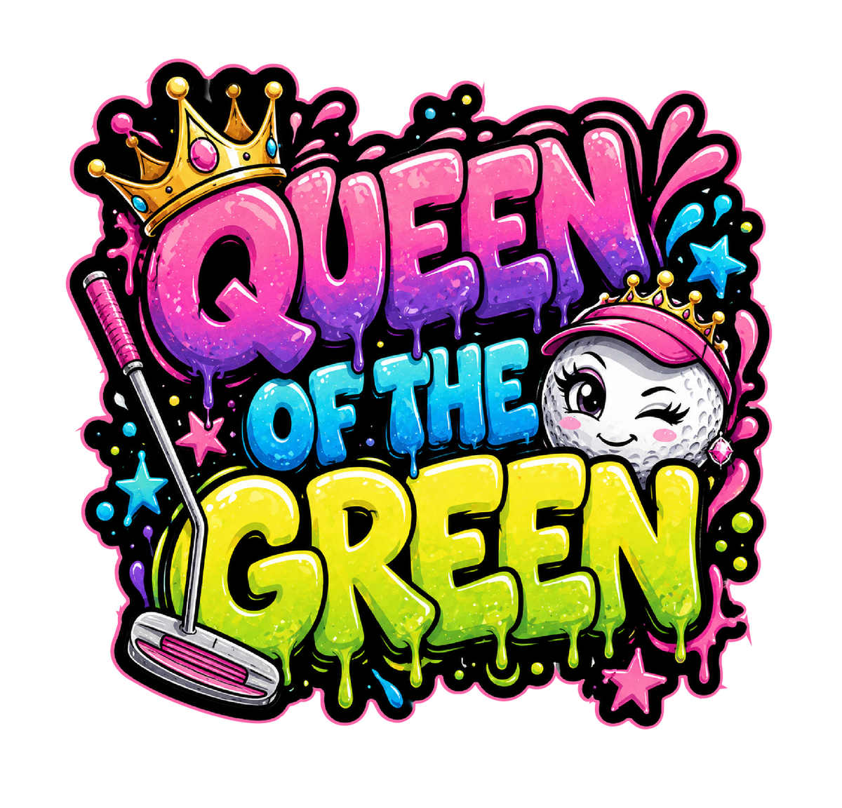 Queen of the Green Rabbit Portable Golf Club Washer