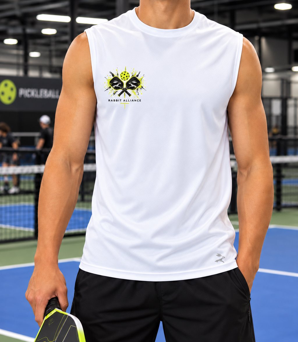 Pickleball High Performance Sleeveless Top - White
