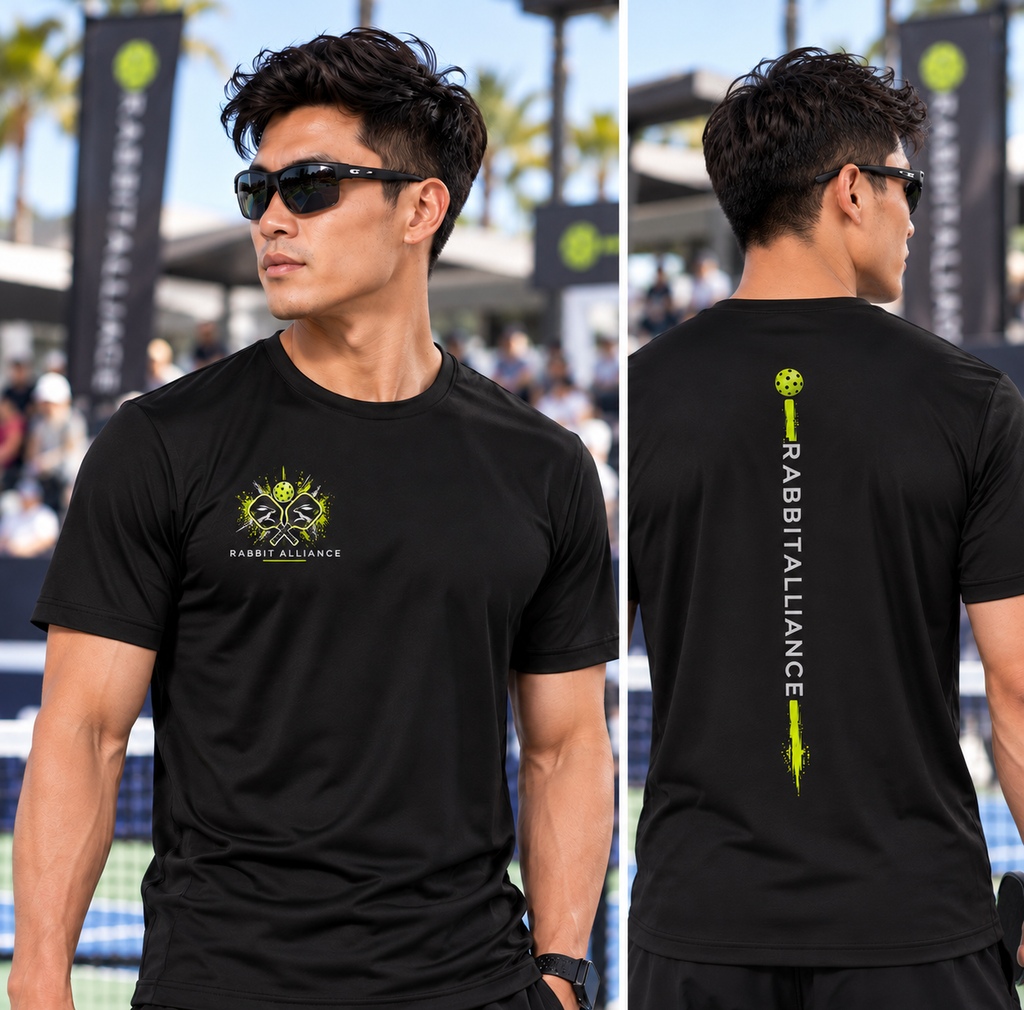 Pickleball High Performance Short Sleeve Tee - Black